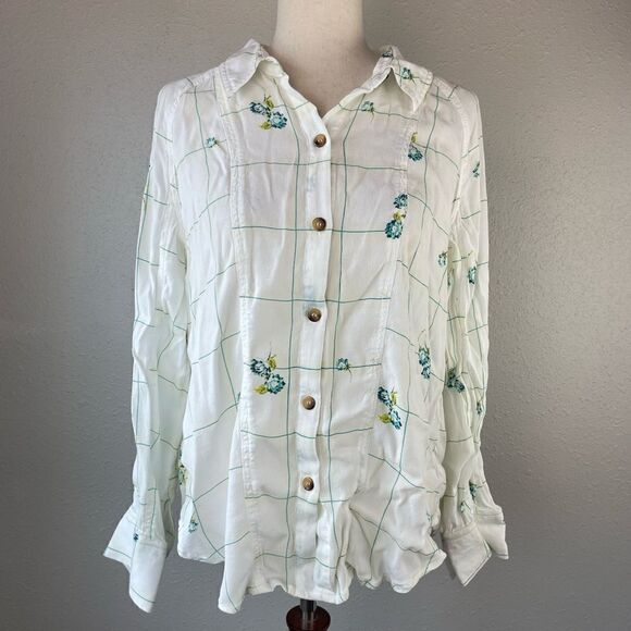 NWOT Free People Button Down Shirt Size M - Picture 1 of 6
